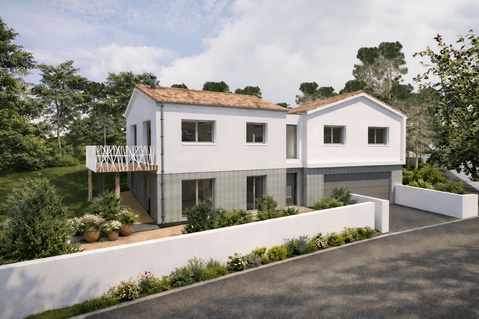 Vue extérieur avant maison