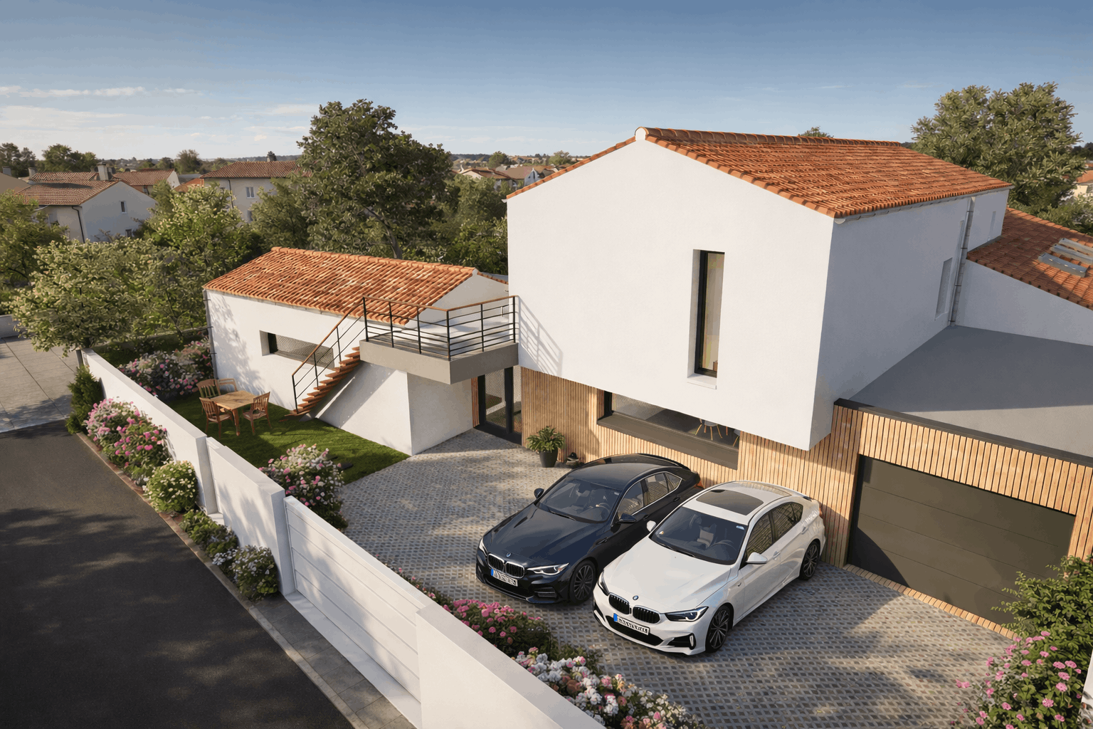 Vue maison extérieur face avant